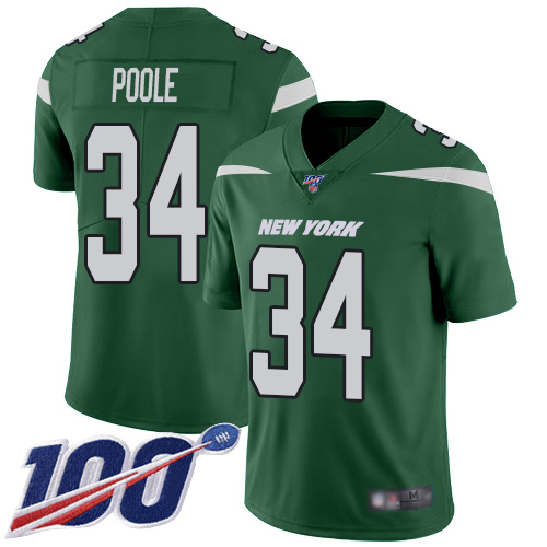 New York Jets Limited Green Youth Brian Poole Home Jersey NFL Football #34 100th Season Vapor Untouchable->youth nfl jersey->Youth Jersey
